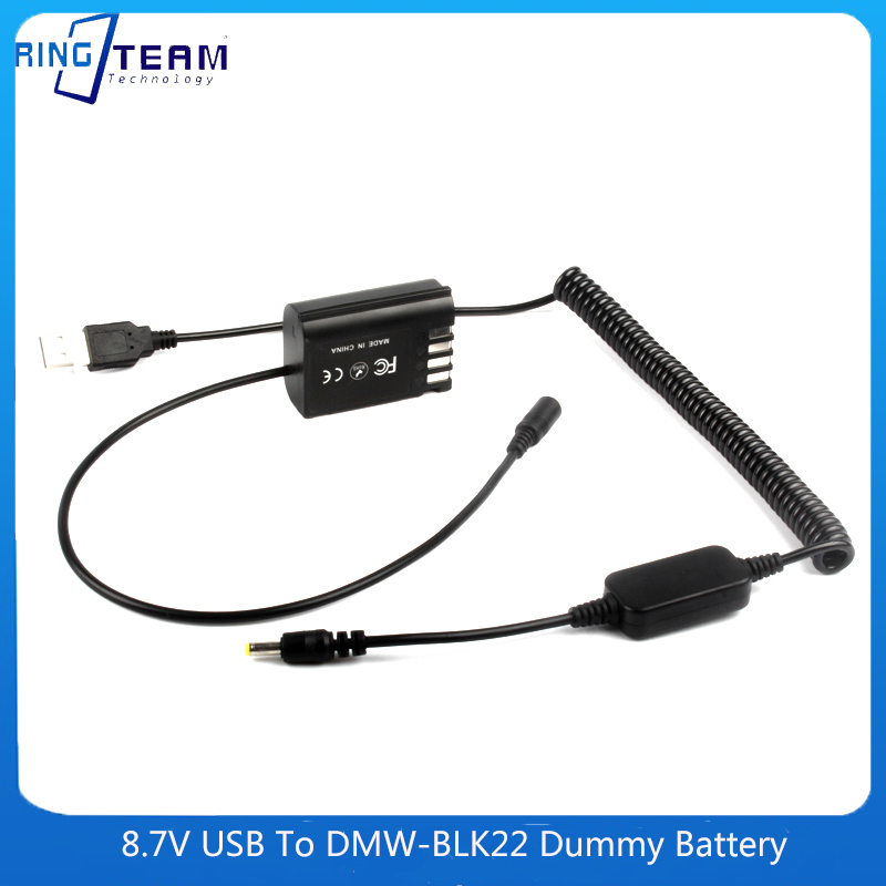 Coiled Usb Cable - DMW-BLK22 Dummy Battery DMW-DCC17 DC Coupler