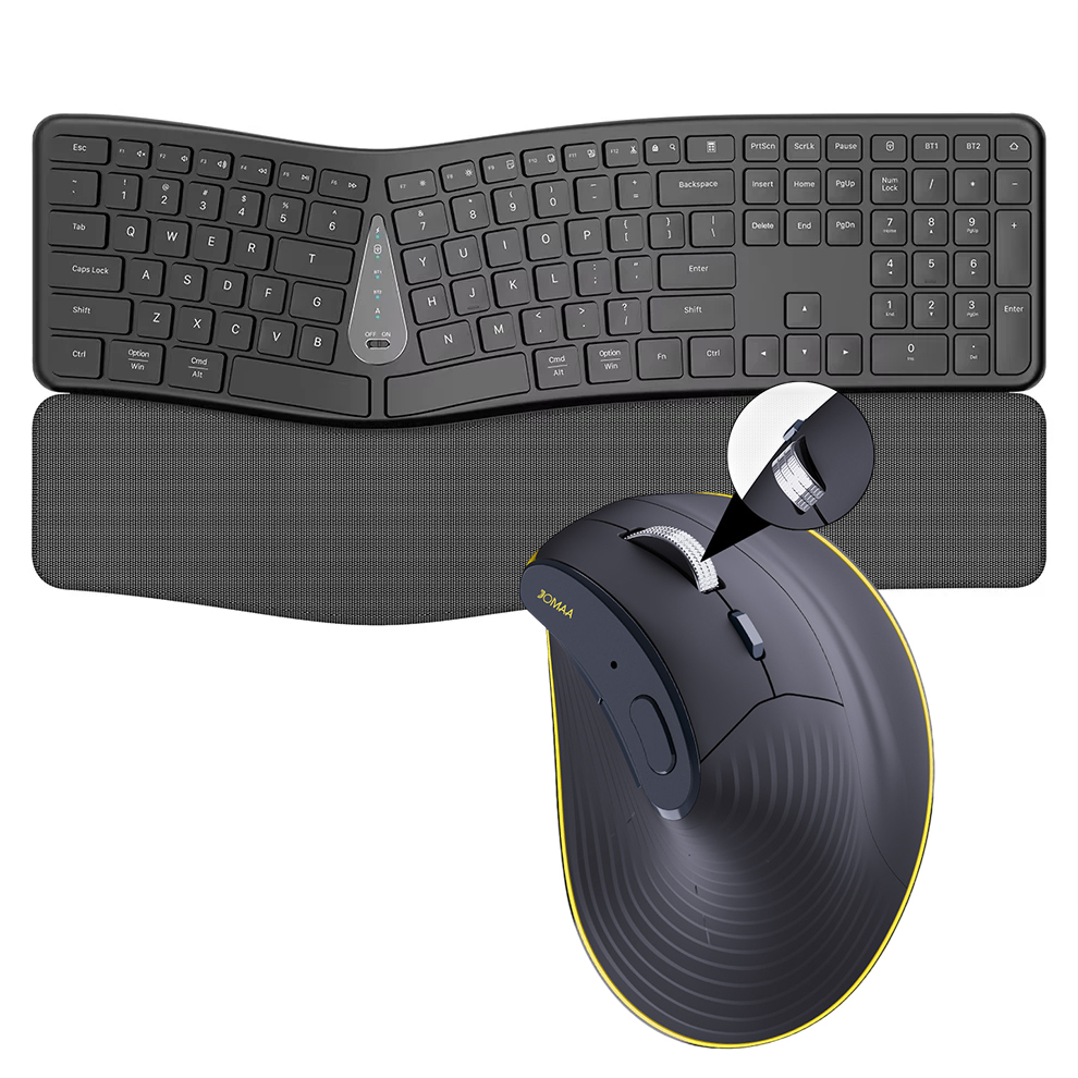 Gaming Keyboard And Mouse Combo - 2.4G Wireless Keyboard Mouse Combo,Comfortable Natural