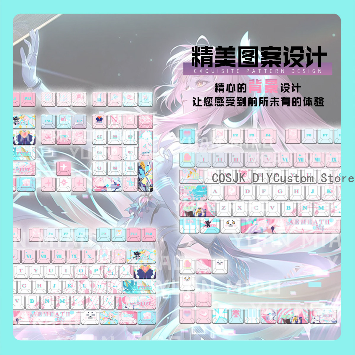122 Keys Anime Wuthering Waves - Gaming Keyboard Top 评论和价格