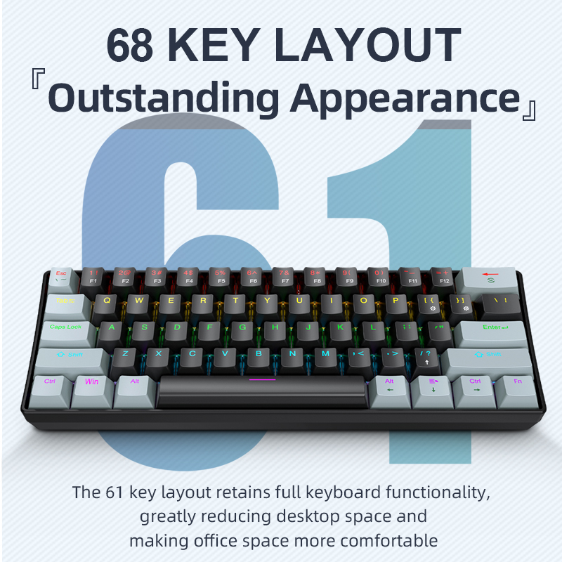 APAYADO K61 Mini Mechanical Ke - Gaming Keyboard And Mouse Set 评论和价格