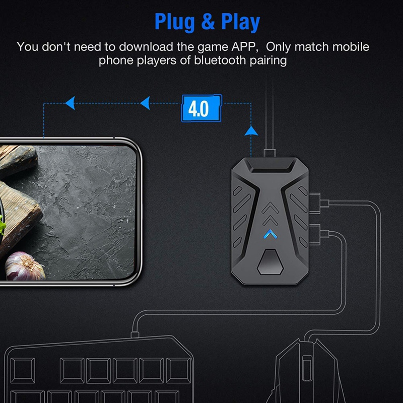 Portable Mobile Gaming Keyboar - Gaming Keyboard And Mouse Converter For Mobile 评论和价格