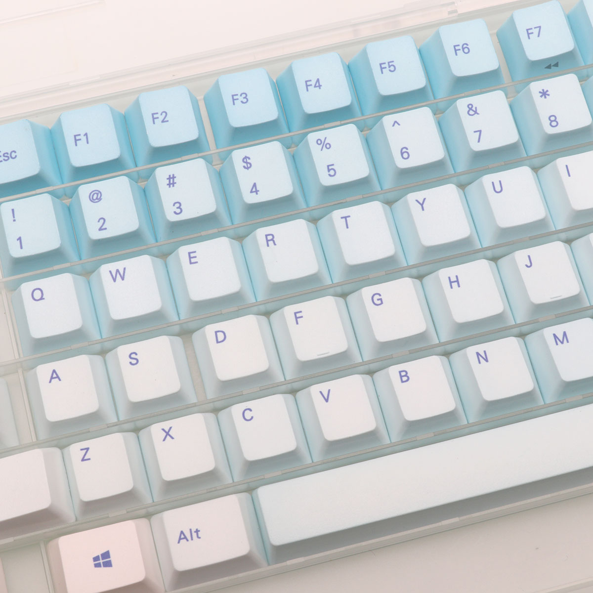 87 Keys Frost Blue Keycaps Che - Gaming Keyboard Blue 评论和价格