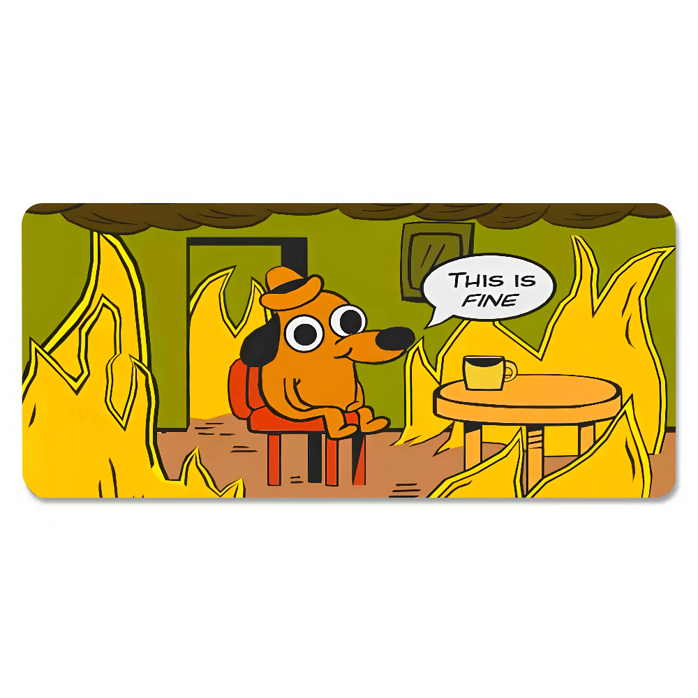 This Is Fine Dog Dachshund Mou - Gaming Keyboard Tactile 评论和价格