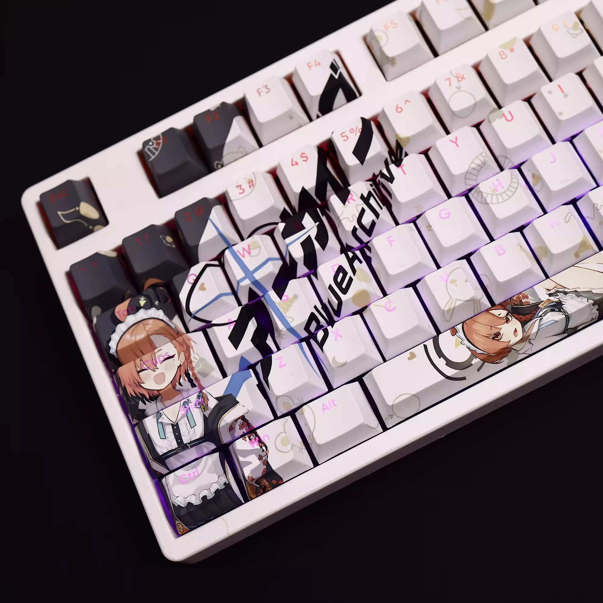 108 Keys/set Blue Archive Mika - Gaming Keyboard Blue 评论和价格