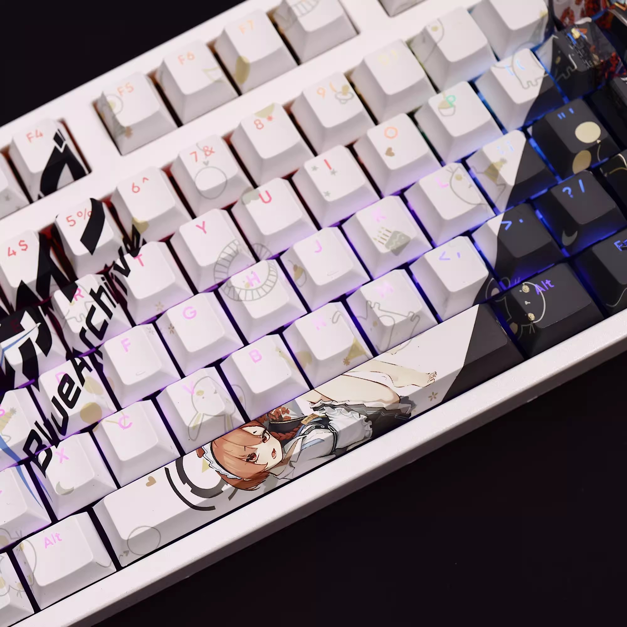 108 Keys/set Blue Archive Mika - Gaming Keyboard Blue 评论和价格