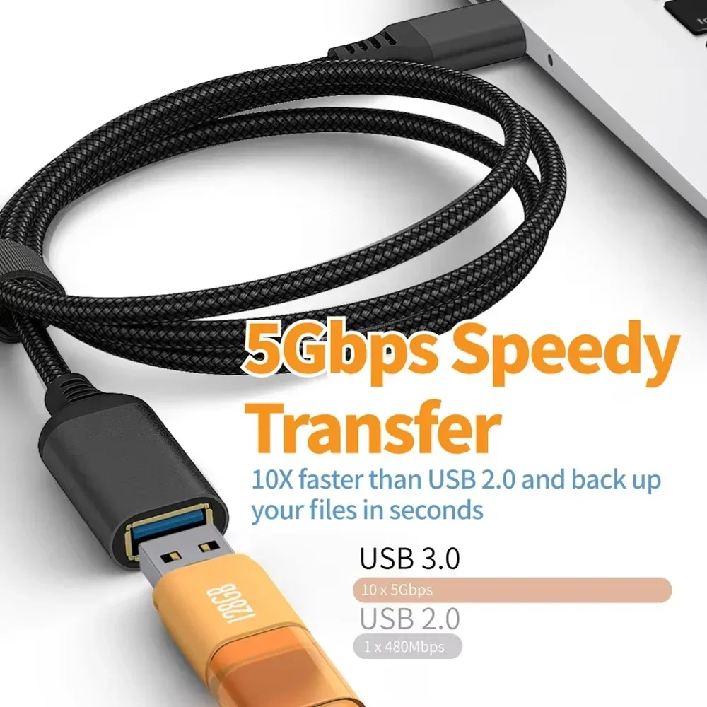 0.5/1/2/3/5m Nylon Braided USB - Coiled Usb Cable 评论和价格