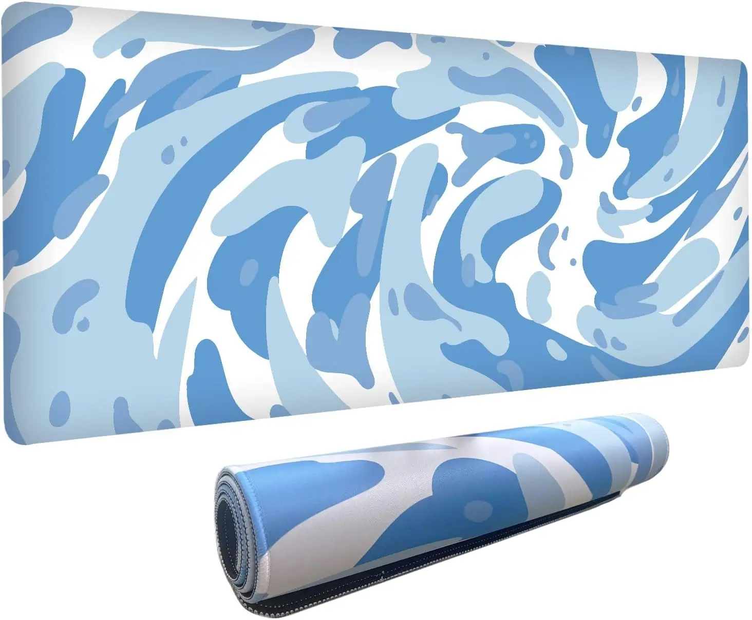 Light Blue Camo Swirl Pattern  - Gaming Keyboard Blue 评论和价格