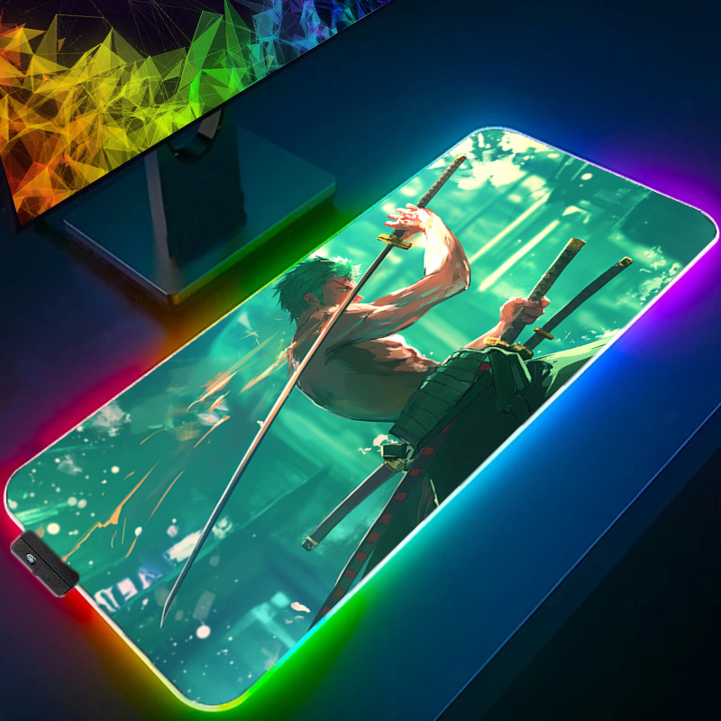 ONE PIECE Zoro Mouse Pad RGB G - Gaming Keyboard Tactile 评论和价格