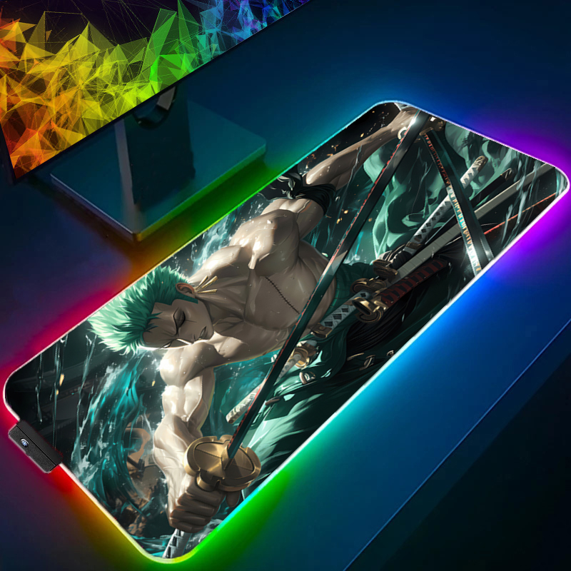 ONE PIECE Zoro Mouse Pad RGB G - Gaming Keyboard Tactile 评论和价格