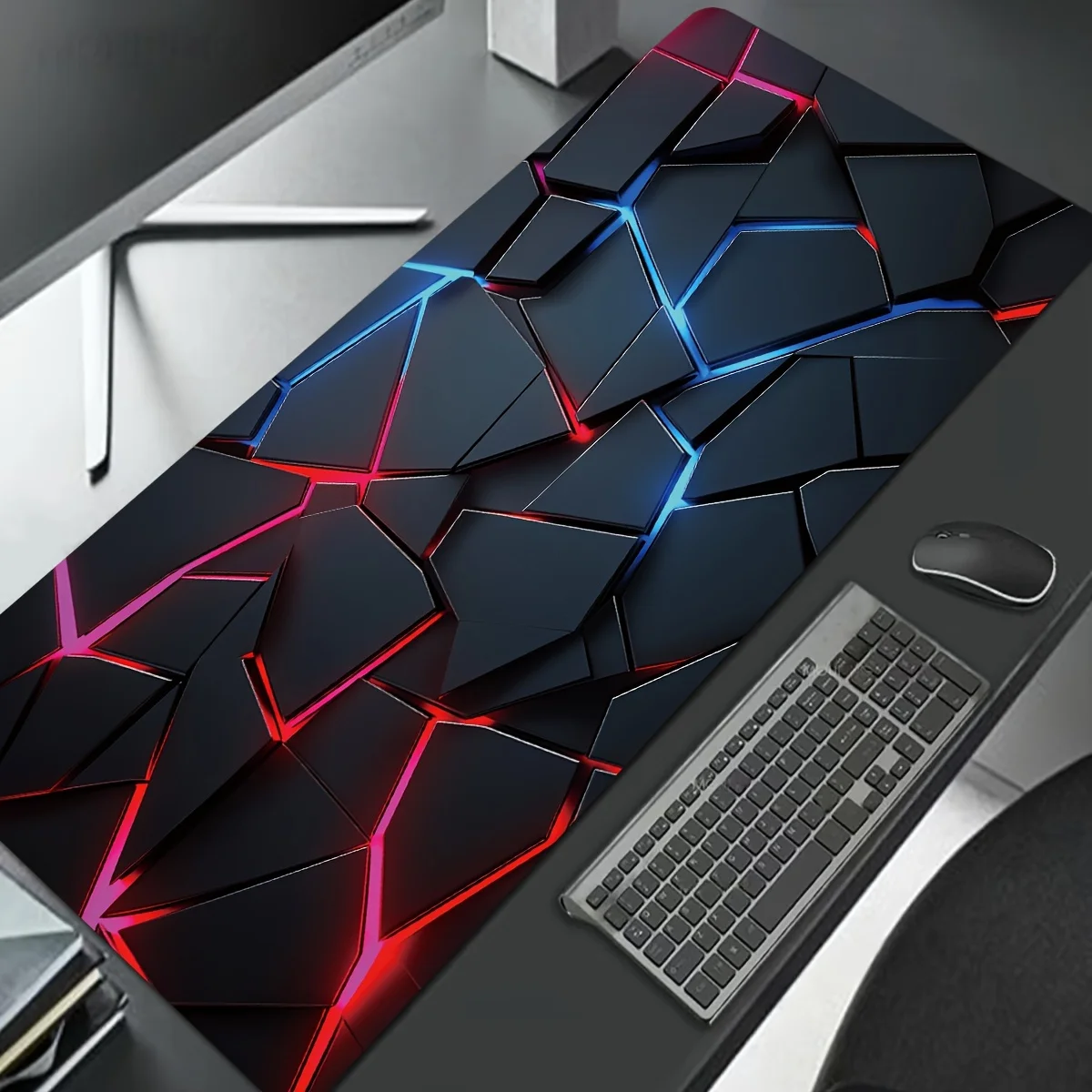 Large gaming Mouse Pads 90x40  - Gaming Keyboard Blue 评论和价格