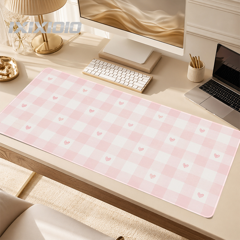 Pink Plaid Mouse Pad Gamer XL  - Keyboard Mouse Bundle Gaming 评论和价格