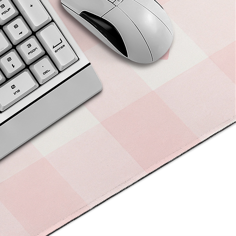 Pink Plaid Mouse Pad Gamer XL  - Keyboard Mouse Bundle Gaming 评论和价格