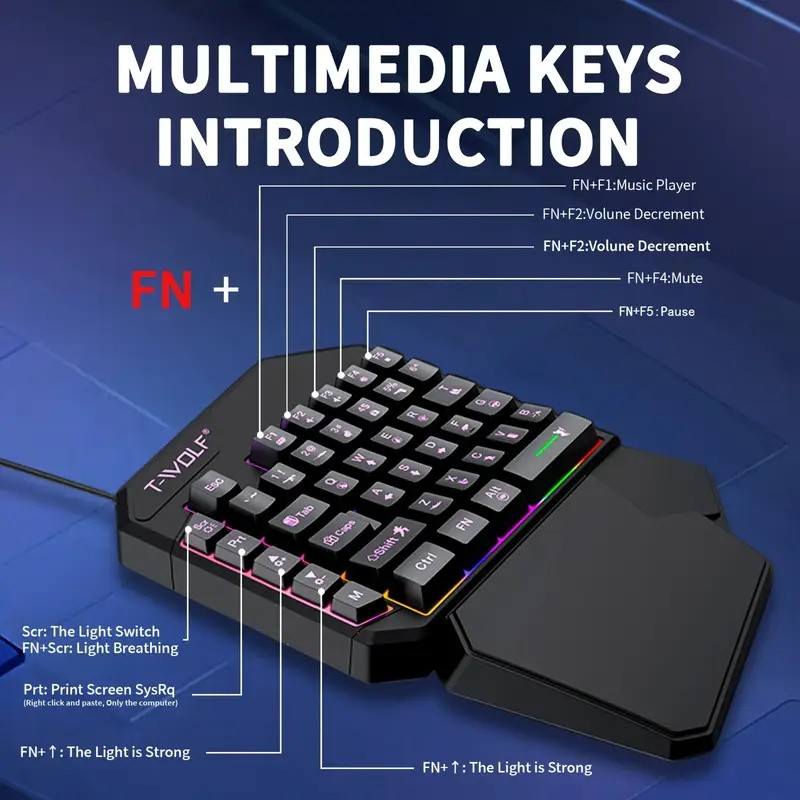 FocusOnPC TF900 2-in-1 Mobile  - Gaming Keyboard Mouse And Headset Combo 评论和价格