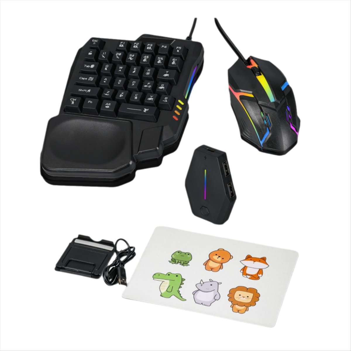 ★▲ 35Key Ergonomics RGB Gaming - Gaming Keyboard And Mouse Converter For Mobile 评论和价格