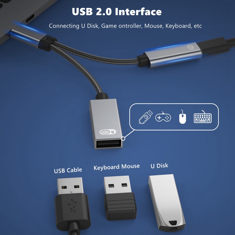 Audio 1 to 2  Type-C to USB OT - Gaming Keyboard Types 评论和价格