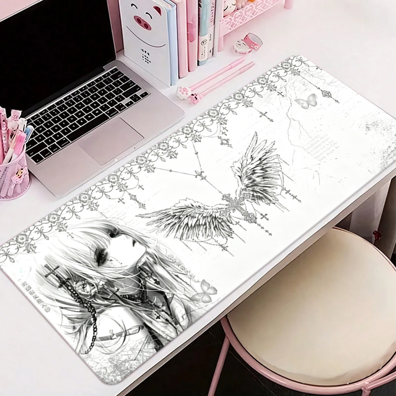 Leather Mousepad Black White A - Gaming Keyboard Tactile 评论和价格