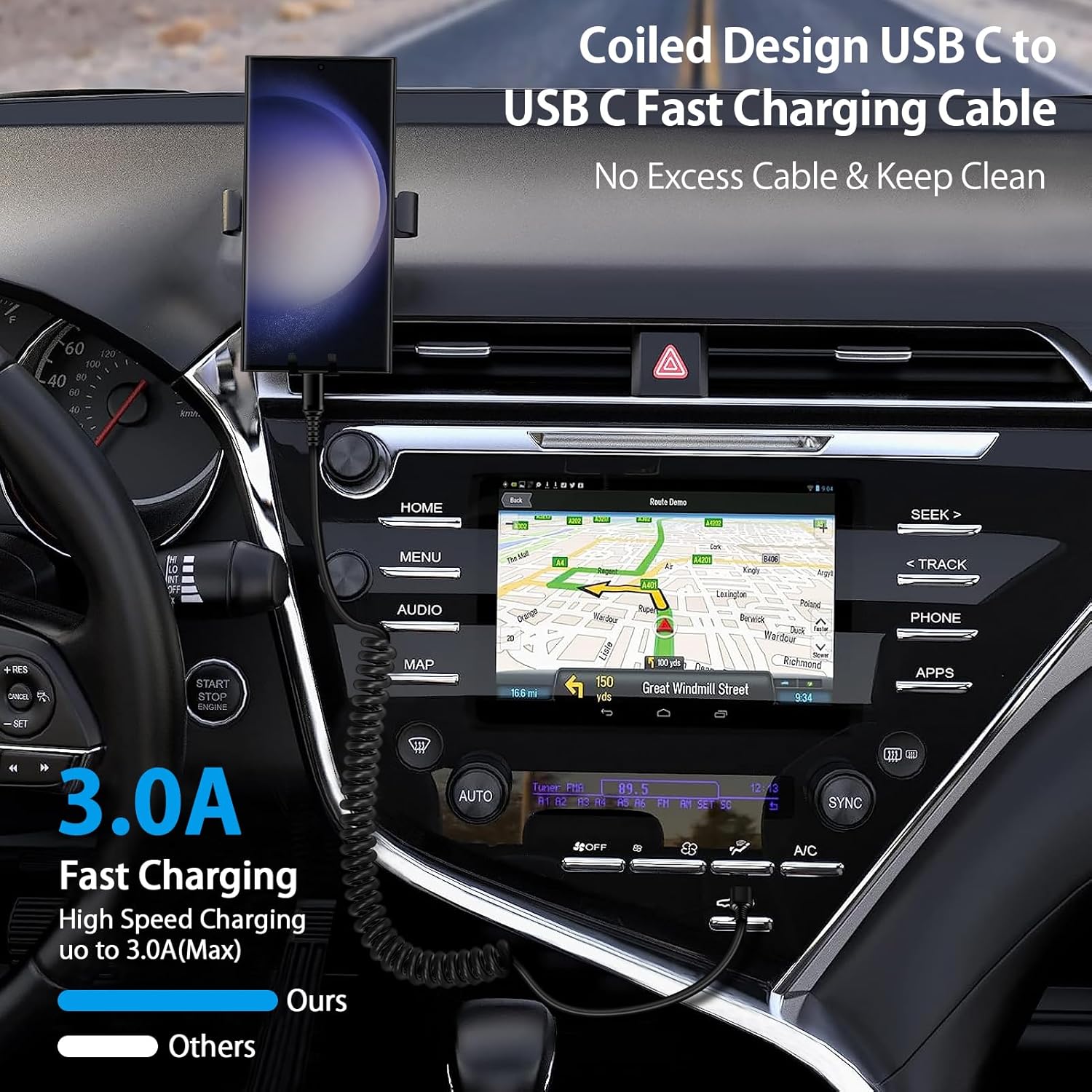 Android Auto USB C to USB C Ca - Coiled Usb Cable 评论和价格